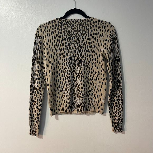 J. Crew Leopard Print Cardigan - Black and Tan - Picture 2 of 5